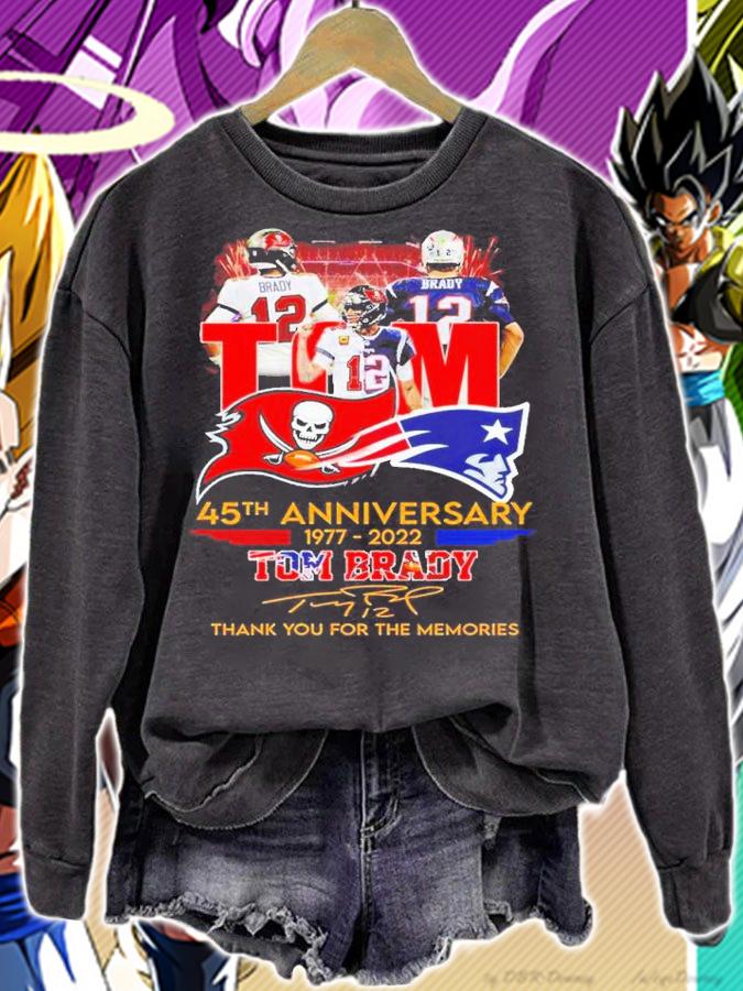 Tom 45th Anniversary 1977-2022 Tom Brady Signatures Thank You For The Memories t-shirt sweatshirt