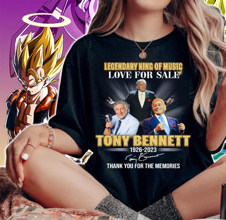 Legendary King Of Music Love For Sale Tony Bennett 1926-2023 Signature t-shirt