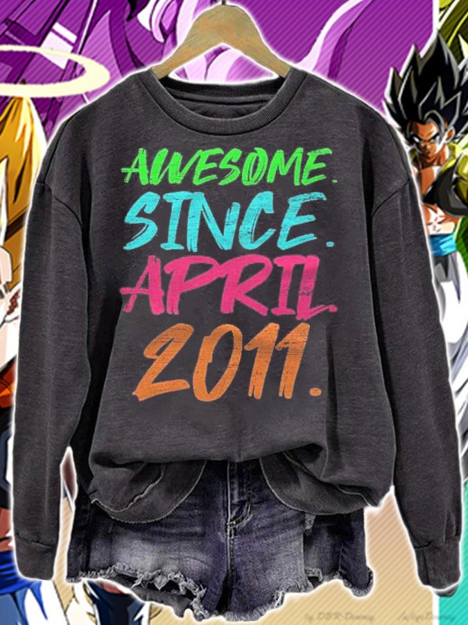 10Th Birthday Gifts Awesome Since April 2011 Ver2 Shirt t-shirt sweatshirt