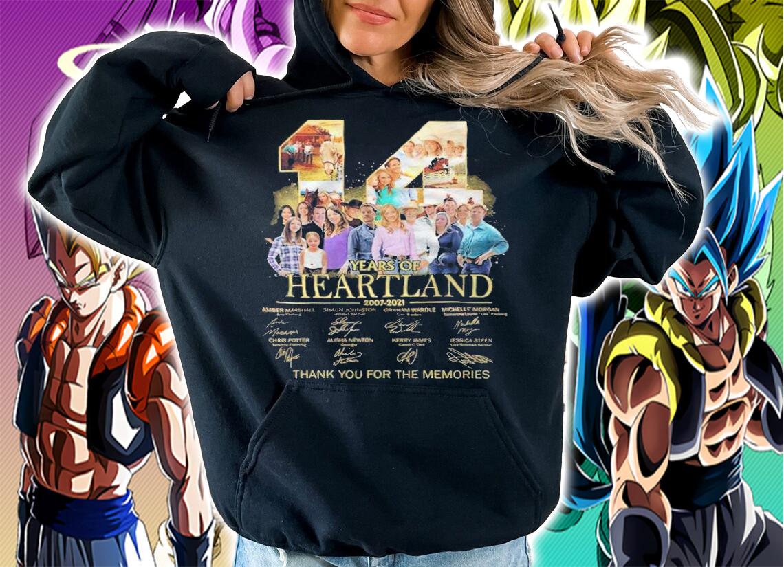 14 Years Of Heartland 2007-2021 Signatures Thank You For The Memories Shirt t-shirt