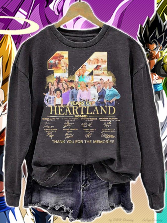 14 Years Of Heartland 2007-2021 Signatures Thank You For The Memories Shirt t-shirt