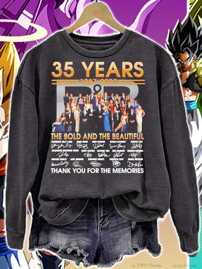 35 Years 1987-2022 The Bold And The Beautiful Signatures Thank You For The Memories Shirt t-shirt sweatshirt