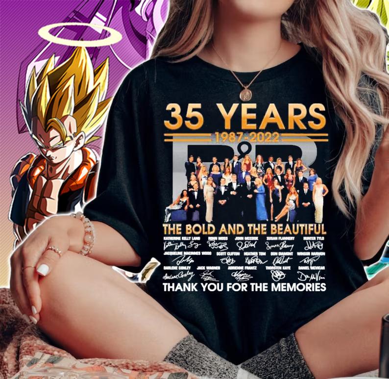 35 Years 1987-2022 The Bold And The Beautiful Signatures Thank You For The Memories Shirt t-shirt woman shirt