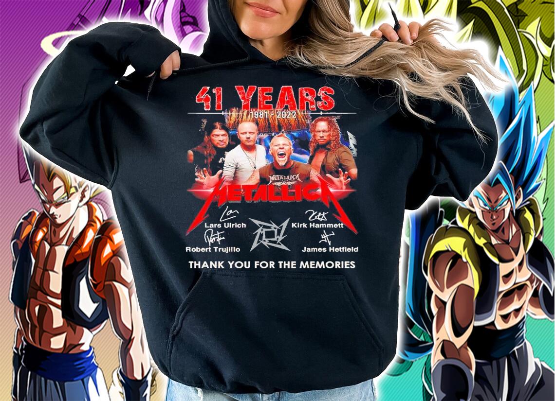 41 Years 1981-2022 Metallica Signatures Thank You For The Memories Shirt t-shirt hoodie