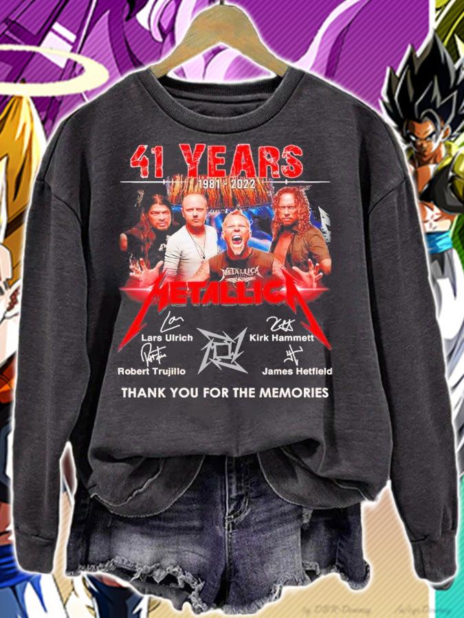 41 Years 1981-2022 Metallica Signatures Thank You For The Memories Shirt t-shirt sweatshirt