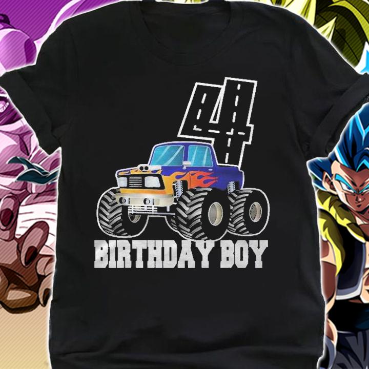 4Th Birthday Boy Big Monster Truck Toddler Boys Shirt t-shirt shirt