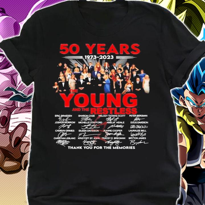 50 Years 1973-2023 The Young And The Restless Signatures Thank You For The Memories Shirt t-shirt shirt