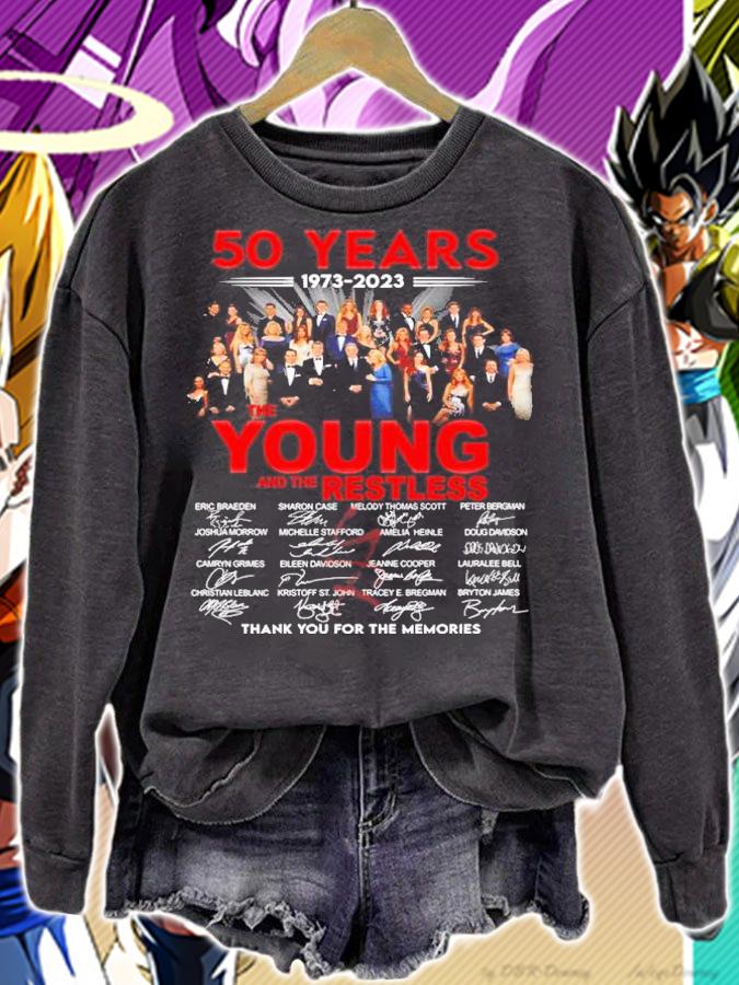 50 Years 1973-2023 The Young And The Restless Signatures Thank You For The Memories Shirt t-shirt sweatshirt