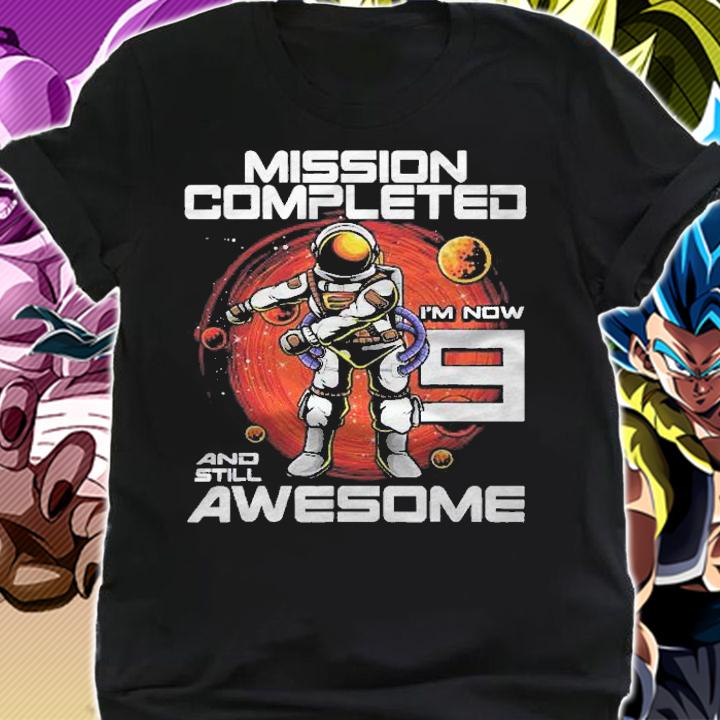 9Th Birthday Astronaut 9 Years Old Outer Space Birthday shirt t-shirt