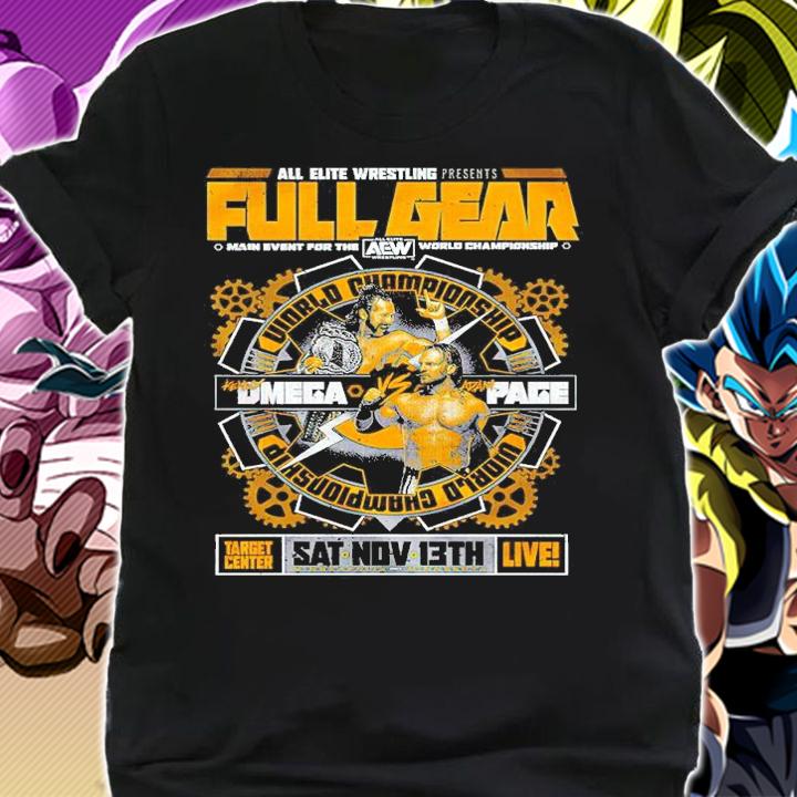 All Elite Wrestling Full Gear 2021 Matchup Kenny Omega Vs Hangman Adam Page Shirt t-shirt