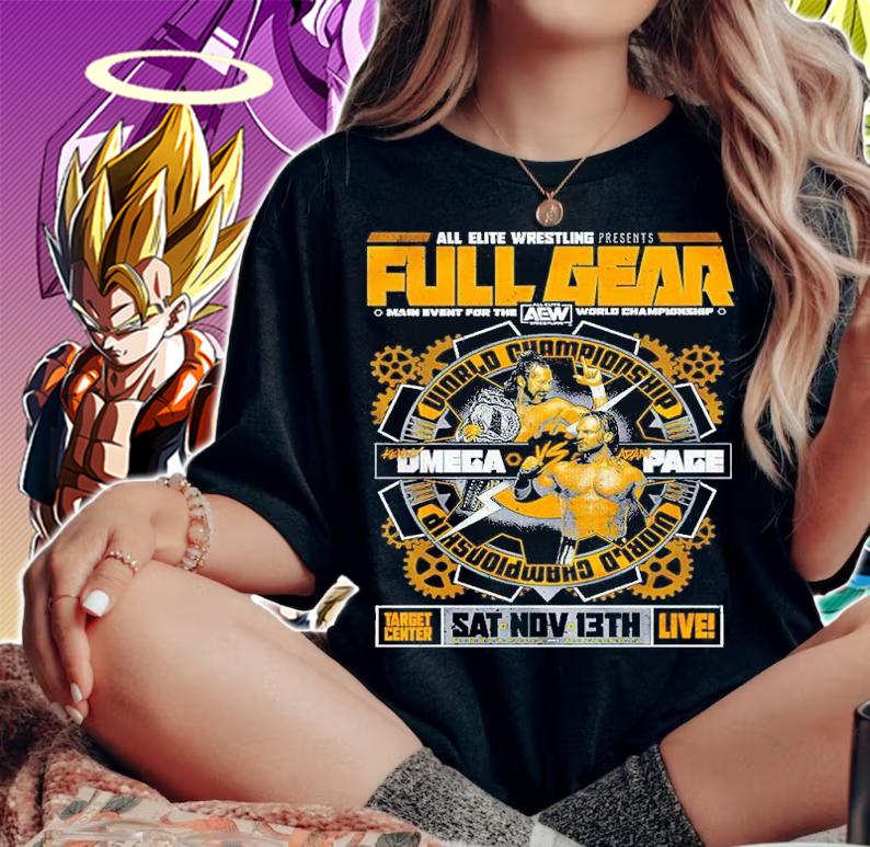 All Elite Wrestling Full Gear 2021 Matchup Kenny Omega Vs Hangman Adam Page Shirt t-shirt