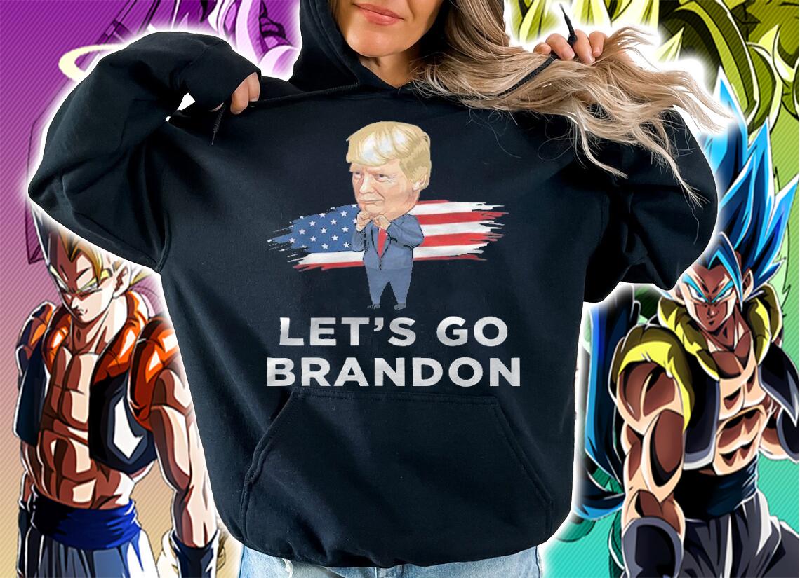 Anti Biden let's Go Brandon Trump Conservative Anti Liberal USA Flag Pro Trump T-Shirt t-shirt