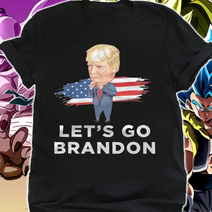 Anti Biden let's Go Brandon Trump Conservative Anti Liberal USA Flag Pro Trump T-Shirt t-shirt