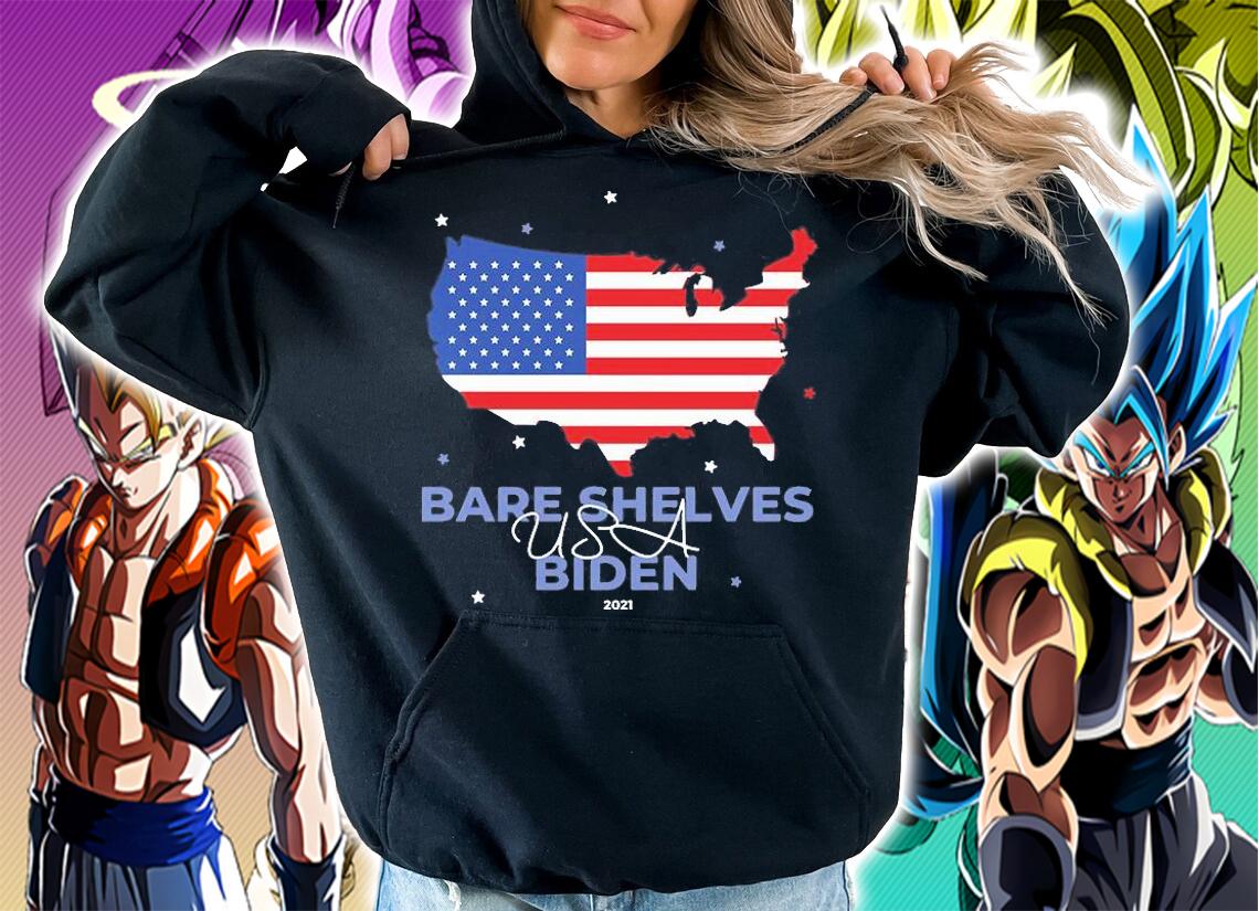 Bare Shelves USA Biden 2021 USA Flag Map T-Shirt t-shirt hoodie