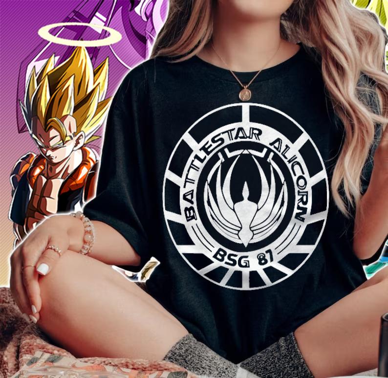 Battlestar Alicorn Galactica Distressed Badge Shirt t-shirt woman shirt
