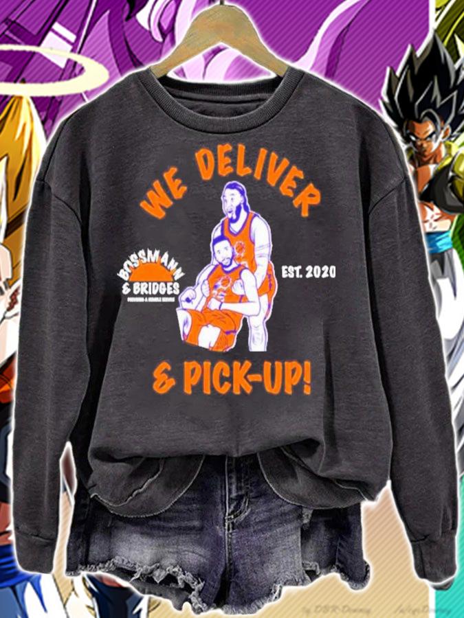 Best We Deliver And Pick Up Bossman And Bridges Providing A Humble Service Est 2020 Shirt t-shirt