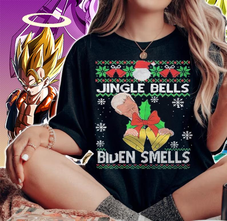 Biden Smells Jingle Bells Merry Christmas shirt t-shirt