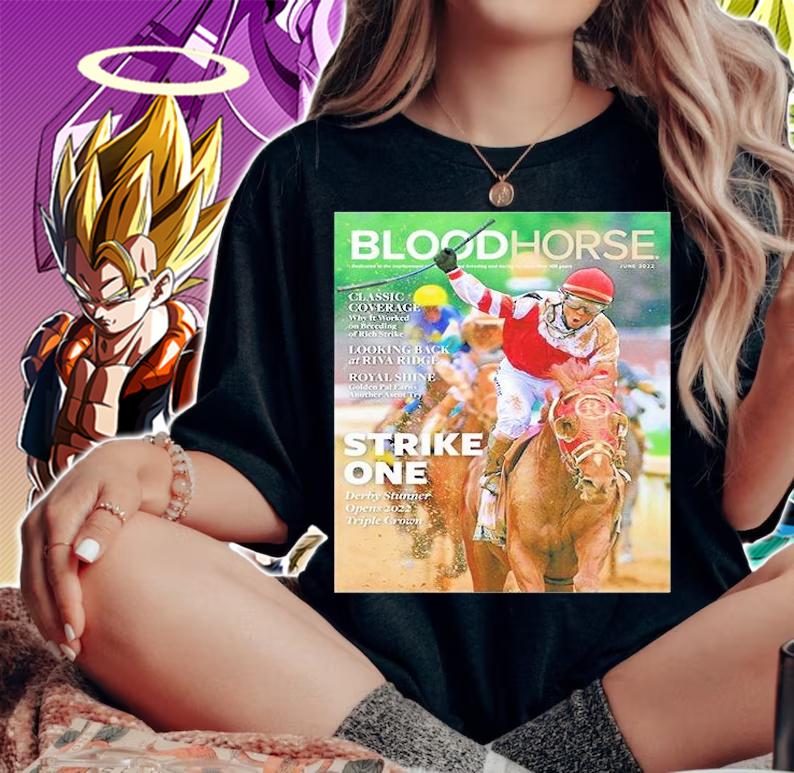 Blood Horse Strike One Derby Stunner Winner Rich Strike Original T-Shirt t-shirt woman shirt