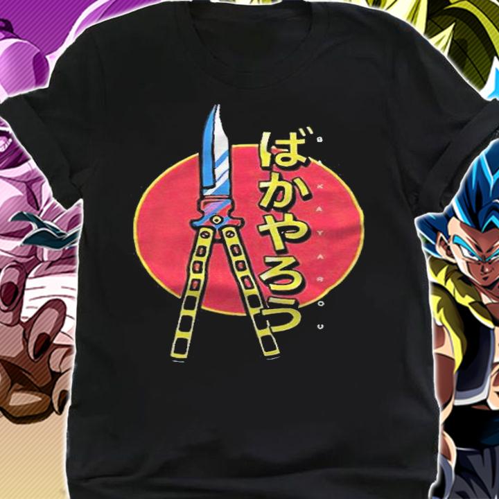 Butterfly knife Bakayarou T-shirt t-shirt shirt