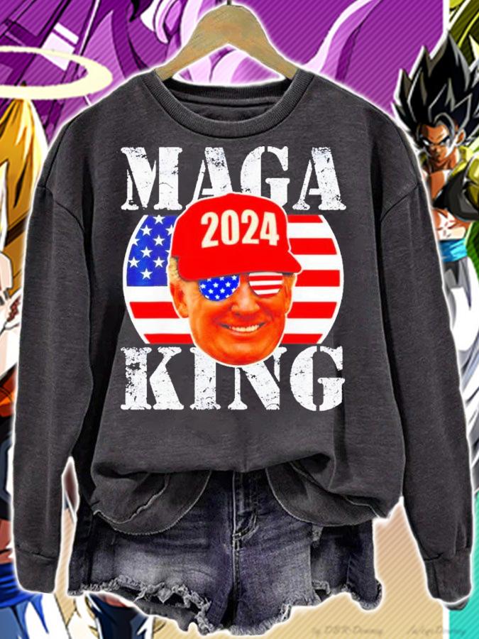 MAGA King 2024 Trump Republicans US Flag Anti Biden 2022 Shirt t-shirt
