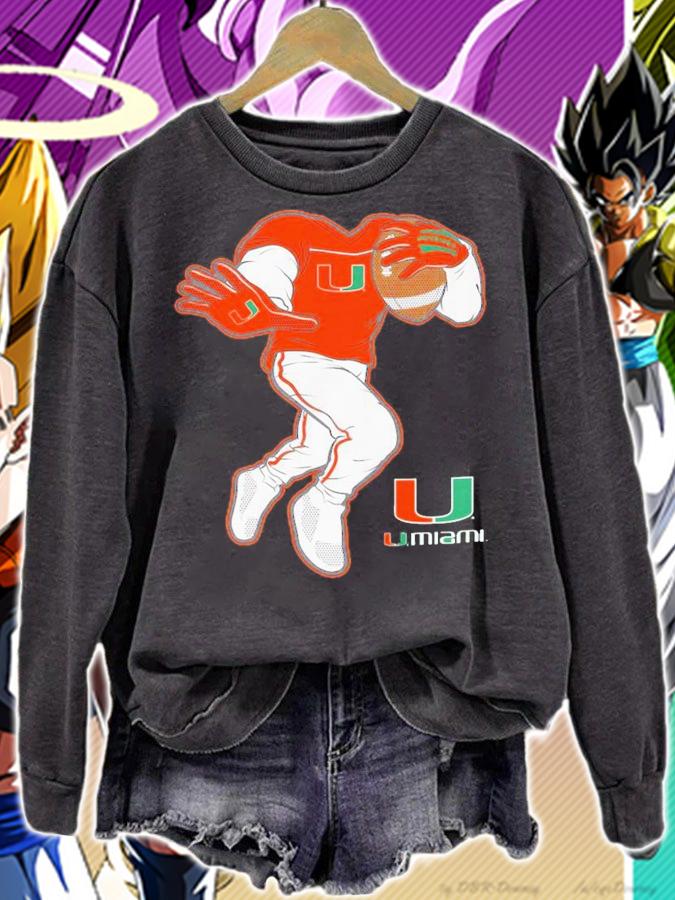 Miami Hurricanes Toddler Yard Rush II Football Player shirt t-shirt sweatshirt
