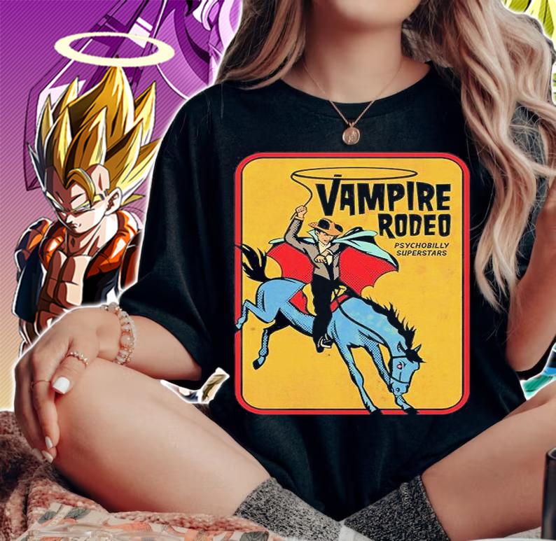 Vampire Rodeo Psychobilly Superstars T-Shirt t-shirt woman shirt