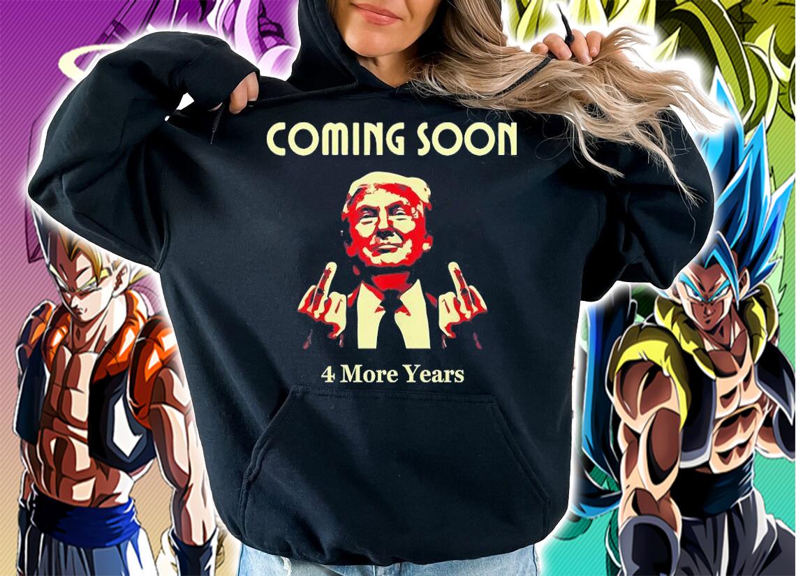 Coming Soon 4 More Years Trump Anti Biden Conservative Trump Middle Finger T-Shirt t-shirt