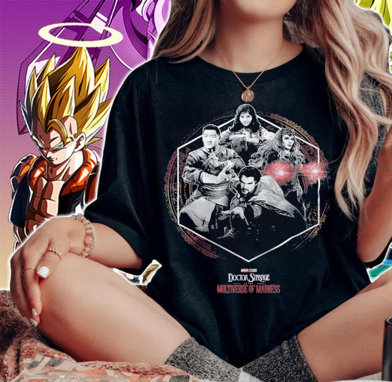 Marvel Dr. Strange Grouped Heroes poster T-shirt t-shirt woman shirt