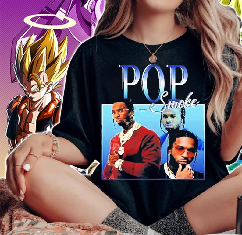 Vintage Pop Smoke Rapper T-Shirt t-shirt woman shirt