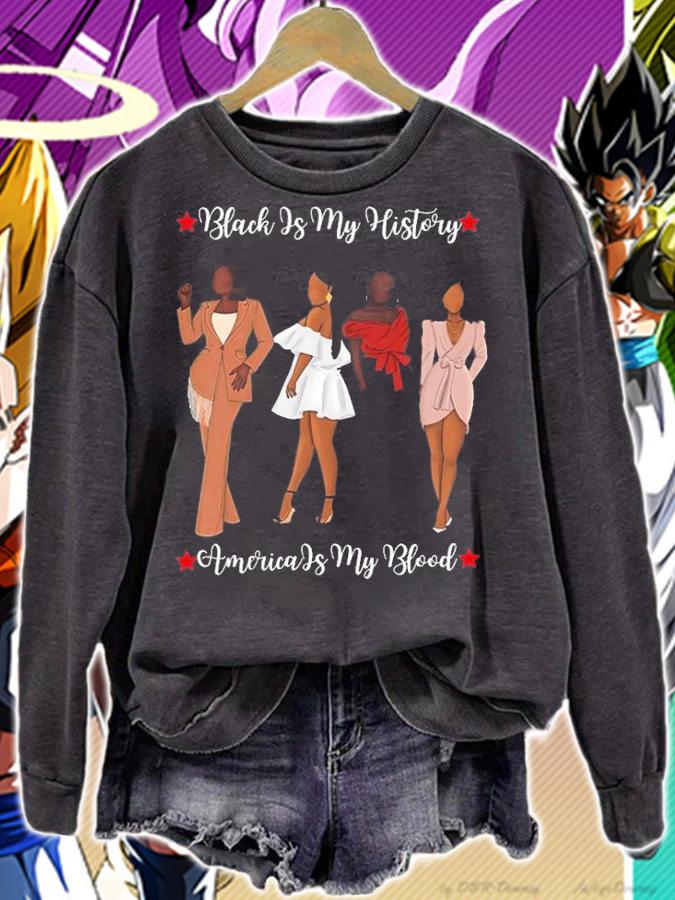 Womens Black Is My History Month Melanin Poppin T-Shirt t-shirt sweatshirt