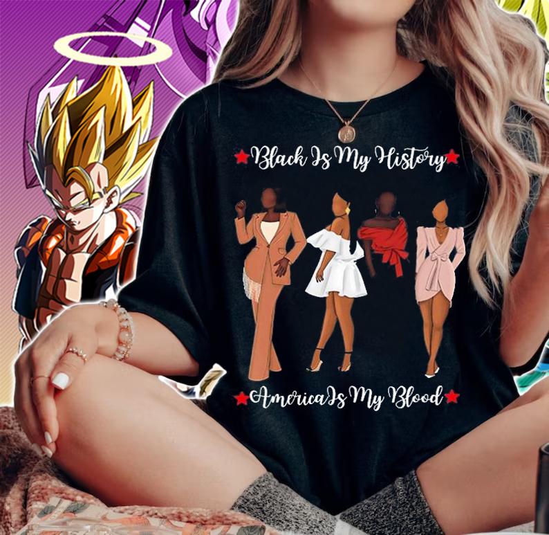 Womens Black Is My History Month Melanin Poppin T-Shirt t-shirt woman shirt