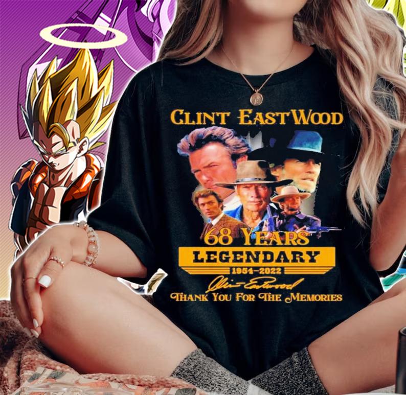 Clint Eastwood 68 Years Legendary 1954-2022 Signatures Thank You For The Memories Shirt t-shirt woman shirt