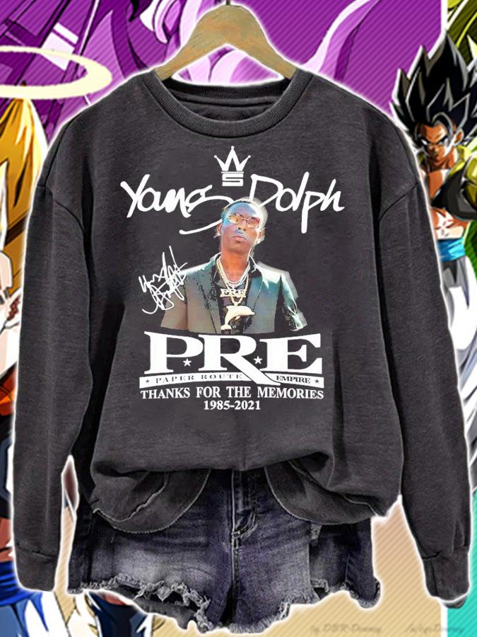 Young Dolph PRE Paper Route Empire Signatures Thanks For The Memories 1985-2021 Shirt t-shirt sweatshirt