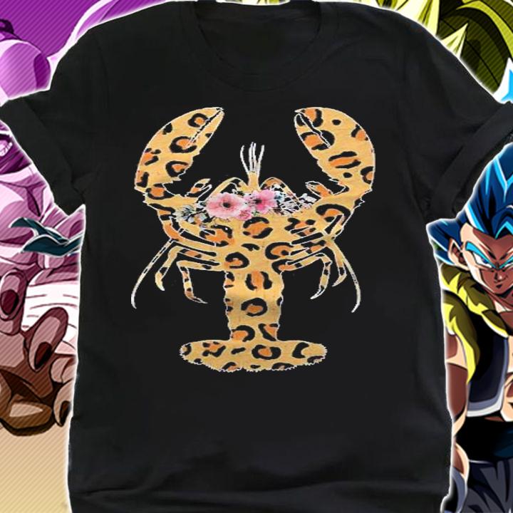 Cute Floral Leopard Print Lobster Lover Costume Girl Shirt t-shirt shirt