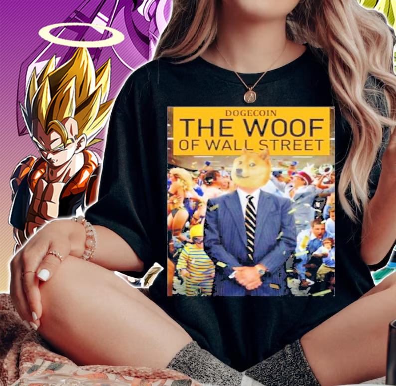 Dogecoin The Woof Of Wall Street Fellas Fellas Shirt t-shirt