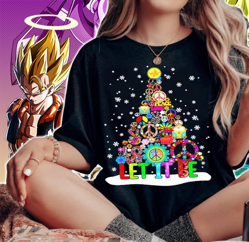 Official Hippie Peace Love Let It Be Christmas Shirt t-shirt