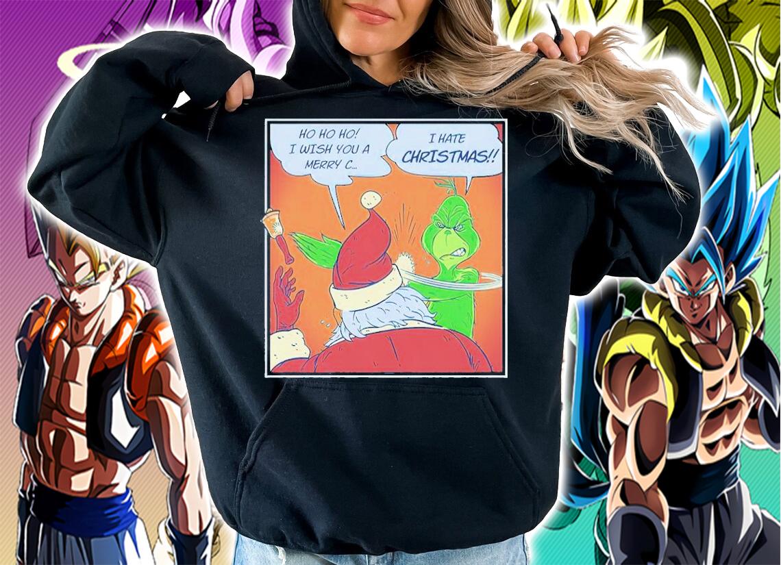 Santa Ho Ho Ho I Wish You A Merry Grinch I Hate Christmas Shirt t-shirt hoodie