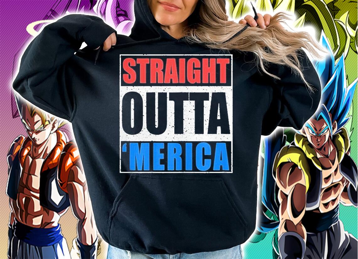 Straight Outta Merica Shirt Funny American Gangster USA Tumblr T-Shirt t-shirt hoodie