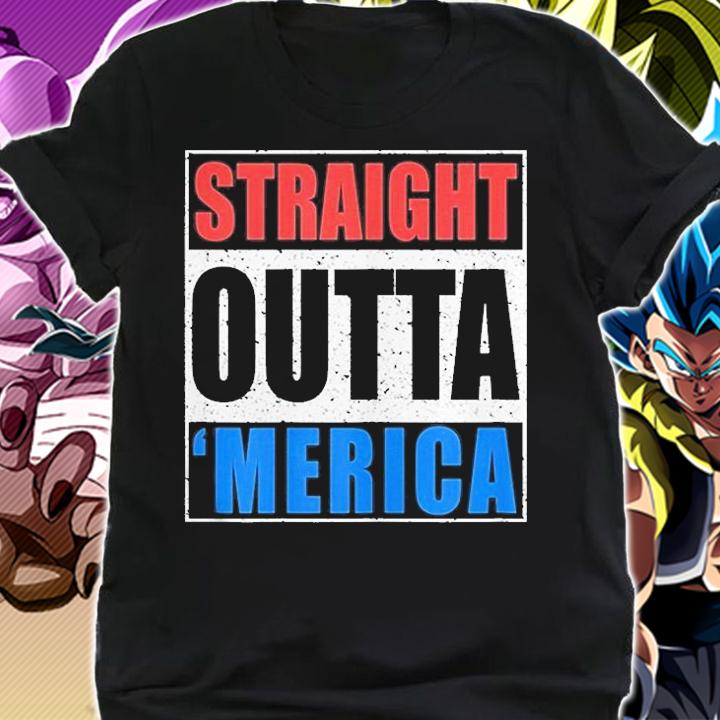 Straight Outta Merica Shirt Funny American Gangster USA Tumblr T-Shirt t-shirt shirt