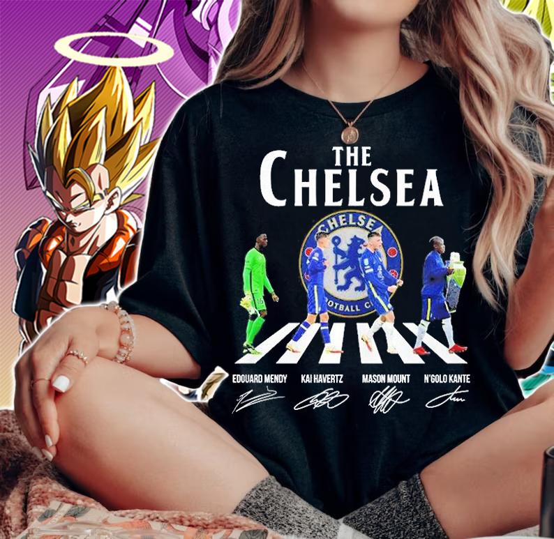 The Chelsea Abbey Road Edouard Mendy Kai Havertz Mason Mount N'golo Kante Signature T-Shirt t-shirt woman shirt