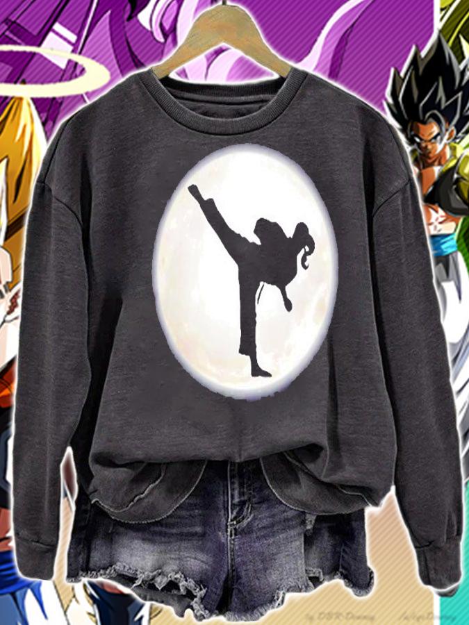 Womens Taekwondo Girl In The Moon T-Shirt t-shirt