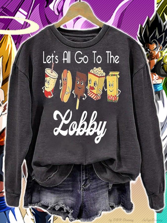 Lets All Go To The Lobby Retro Movie Theatre T-Shirt t-shirt