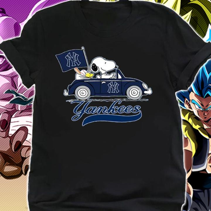 New York Yankees Snoopy Woodstock Driving Car t-shirt shirt