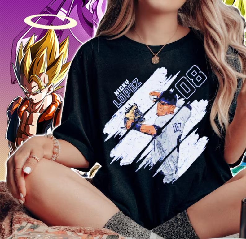 Nicky Lopez Kansas City Stripes Baseball Signatures Shirt t-shirt woman shirt
