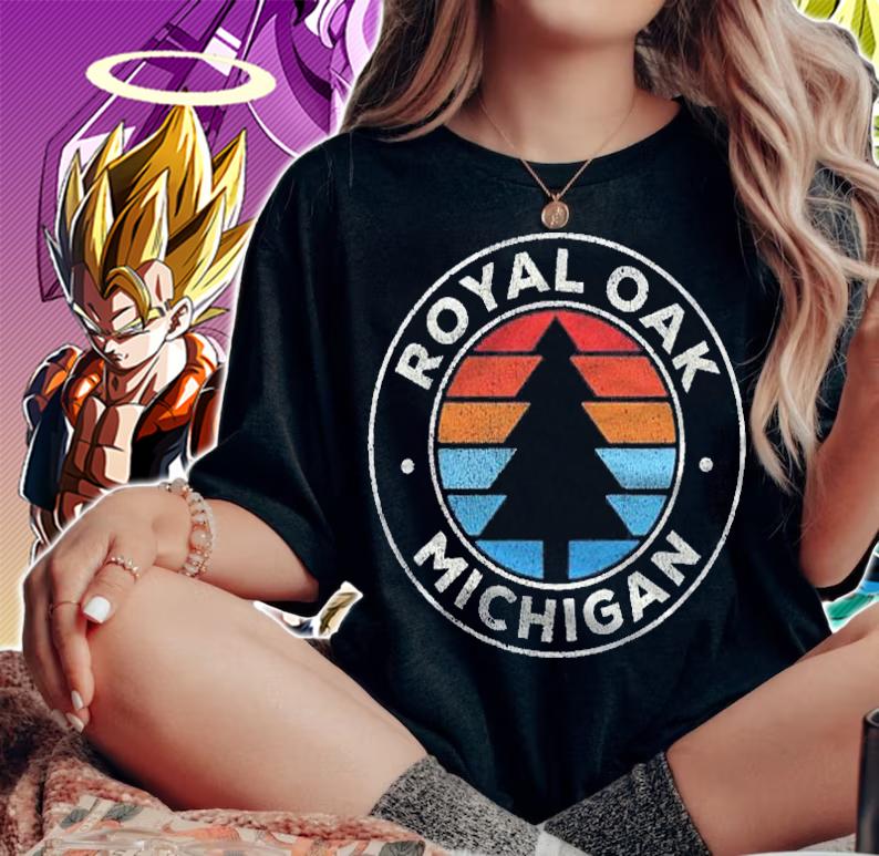 Royal Oak Michigan Mi Vintage Graphic Retro 70S Shirt t-shirt woman shirt