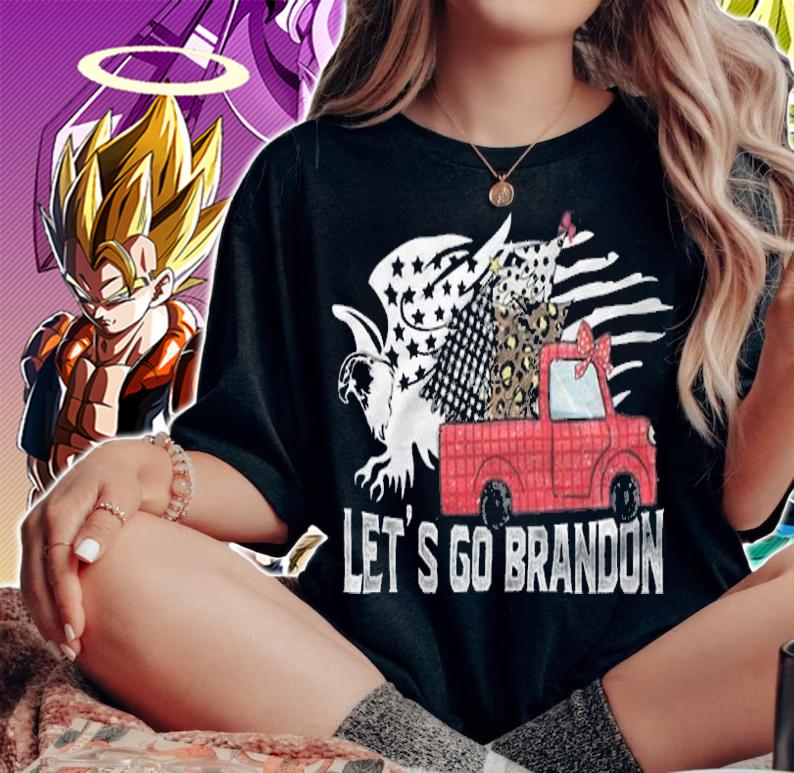 FJB Let's Go Brandon Christmas Tree Truck T-Shirt t-shirt woman shirt