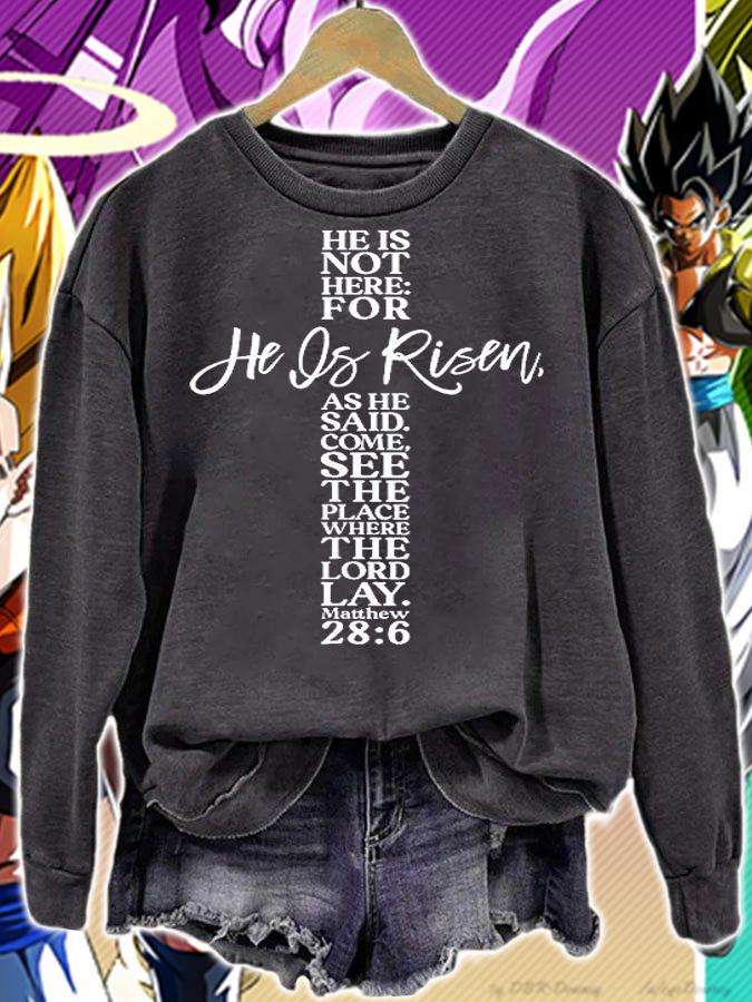 He Is Risen Indeed Christian Cross Easter Day T-Shirt t-shirt sweatshirt
