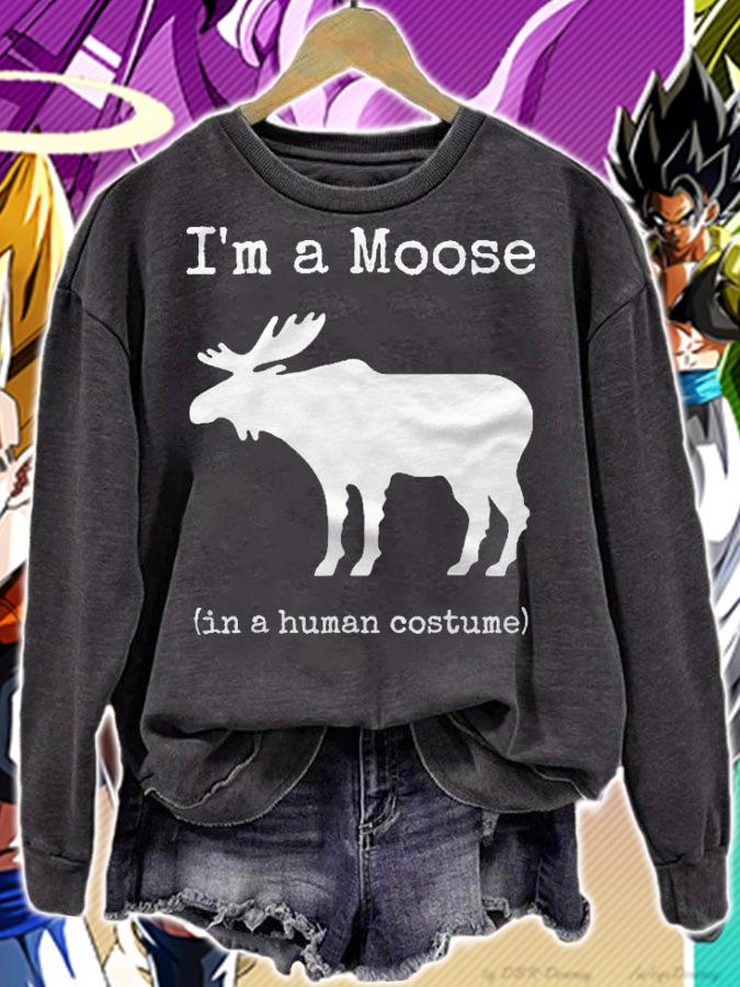 Im A Moose In A Human Costume Funny Novelty Shirt t-shirt
