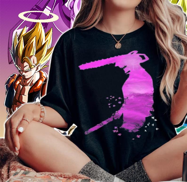 Chainsaw Man Denji character's shadow T-shirt t-shirt woman shirt