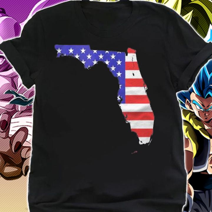 Florida Map With American Flag Shirt t-shirt shirt